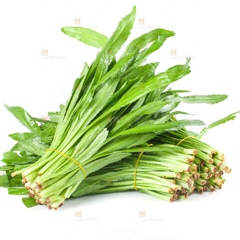 白底上的大香菜