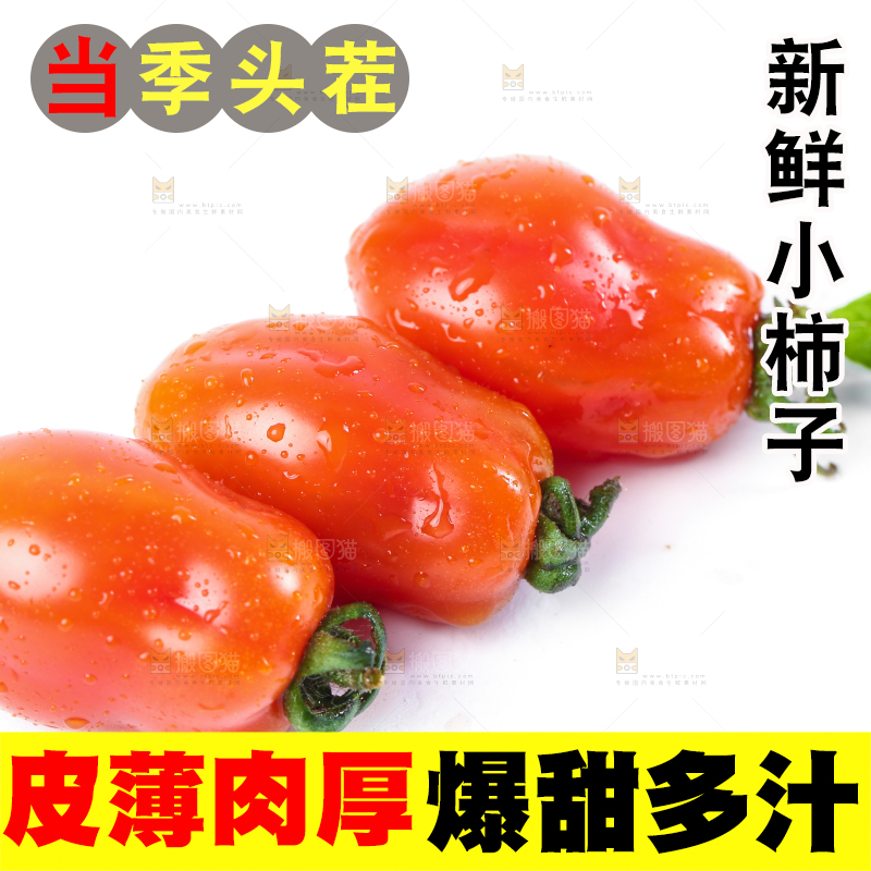 白底上摆放着丹东409小柿子