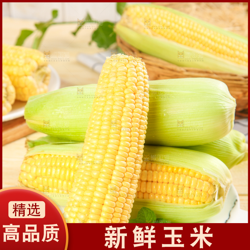 盘子里装着东北玉米