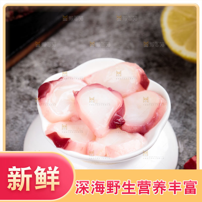 黑石板上的大鱿鱼