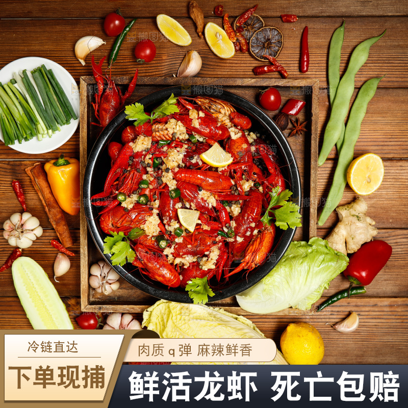 龙虾背景纹理
