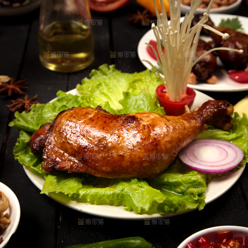 鸡腿背景纹理