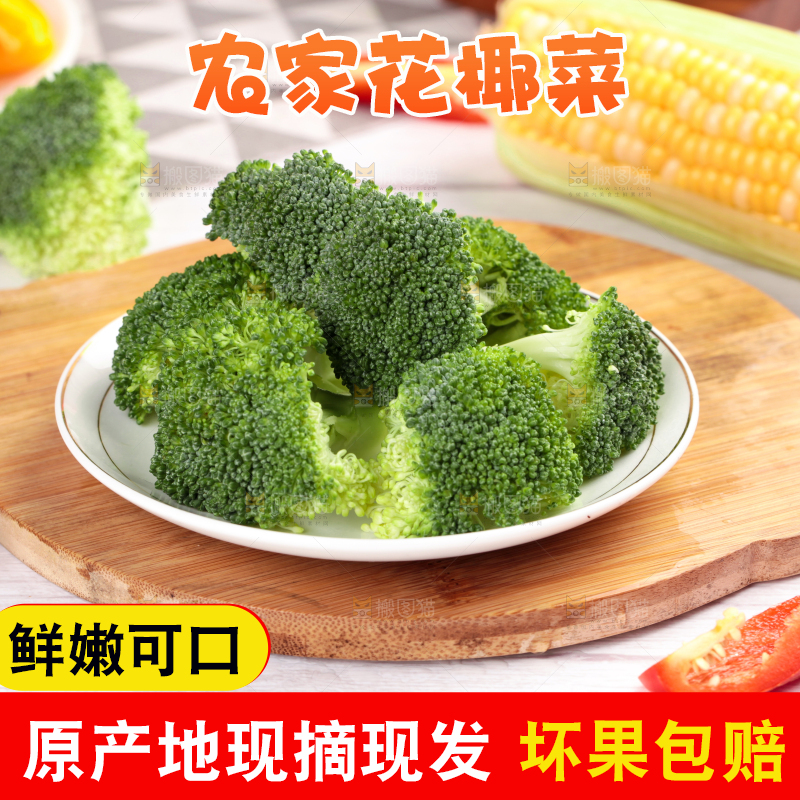 一盘西兰花放在浅底上