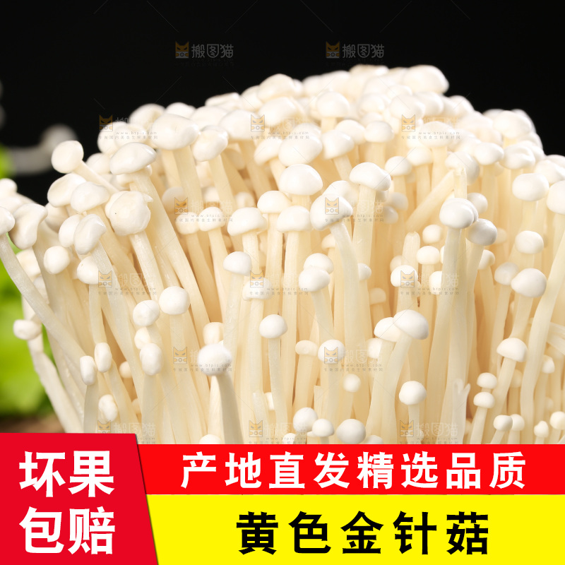 木板上的金针菇