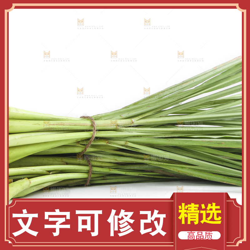 白底上的越南柠檬草