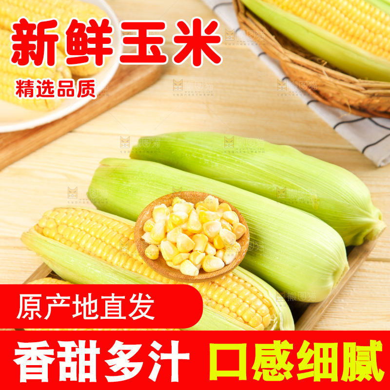 盘子里装着东北玉米
