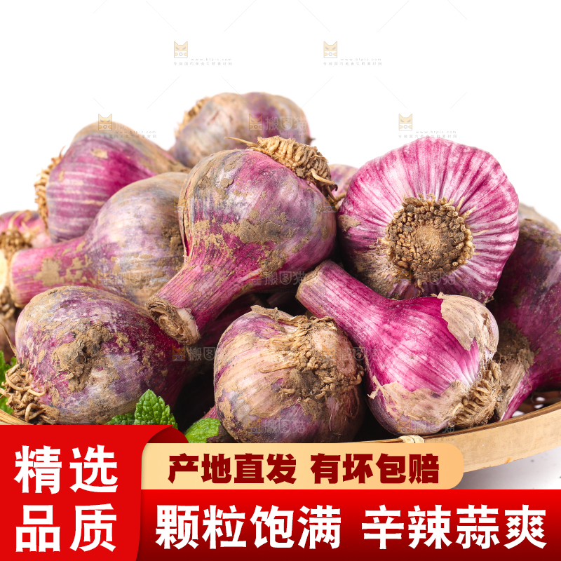 篮子里的大理紫皮多瓣蒜