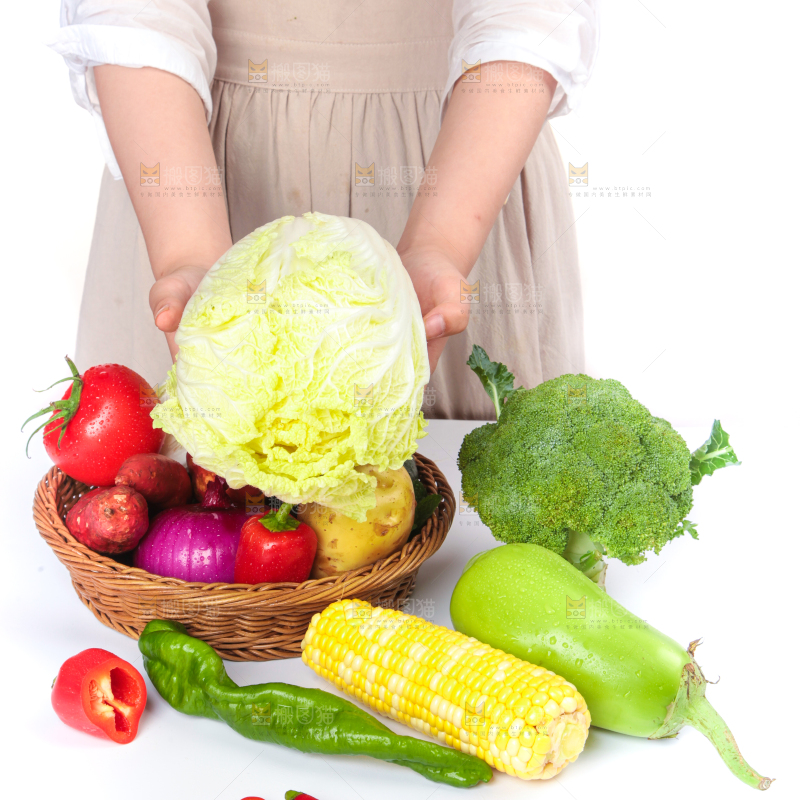 手拿大白菜