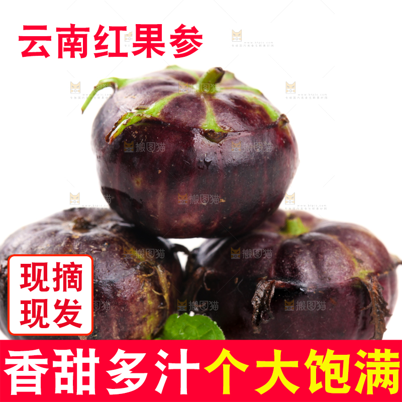 白底上的红果参