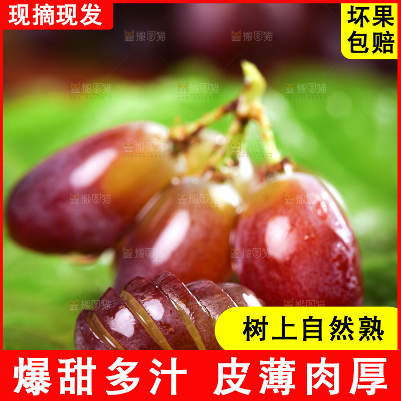 叶子上放着茉莉香葡萄