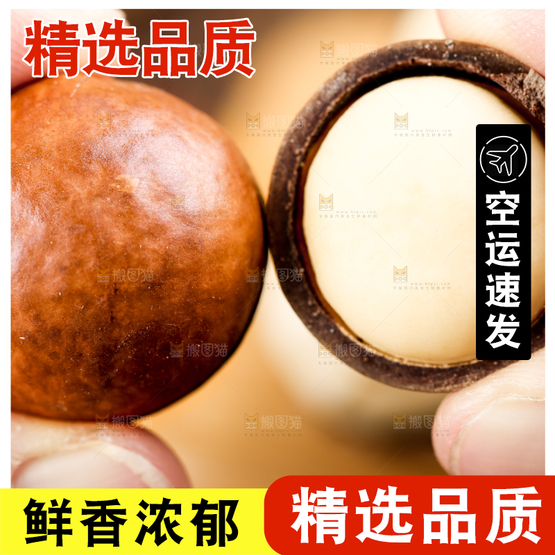 手拿夏威夷果果仁