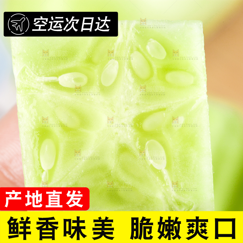 手拿切开的玉女黄瓜