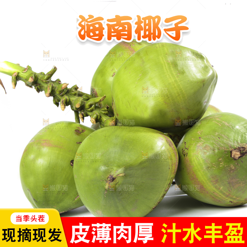 白底上的大椰青