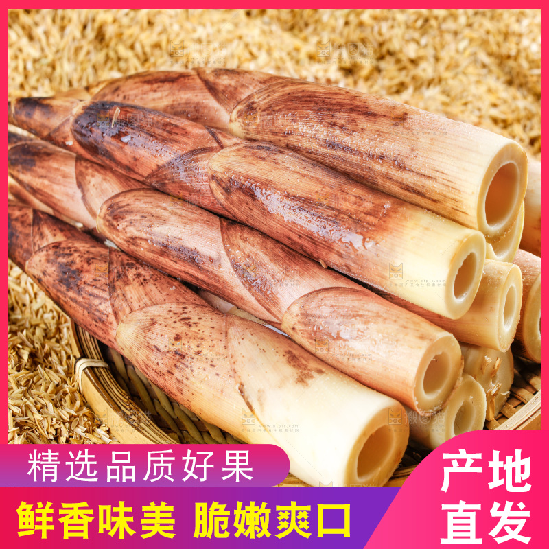 浅底上放着一盘春笋