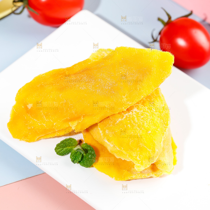 盘子里的芒果干