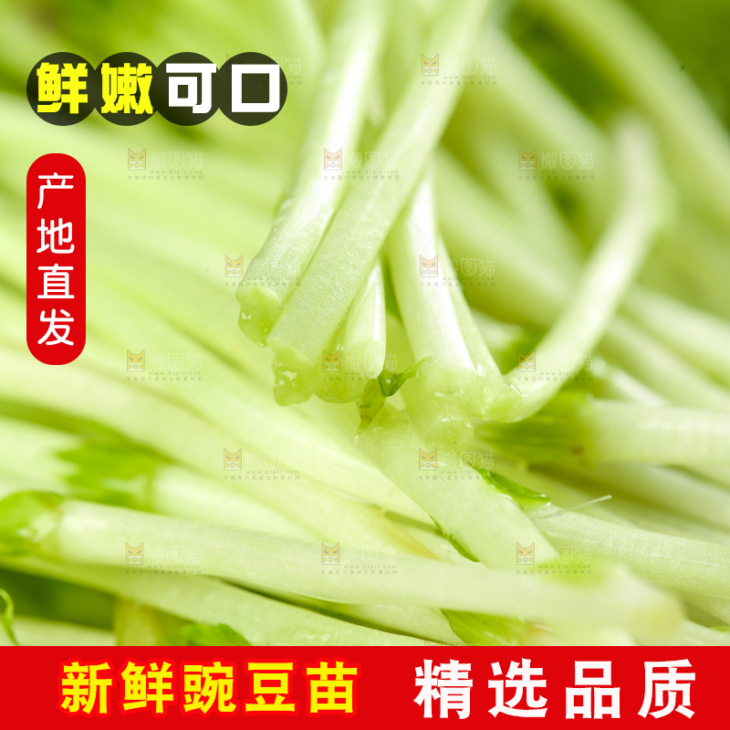 木板上放着豆苗菜