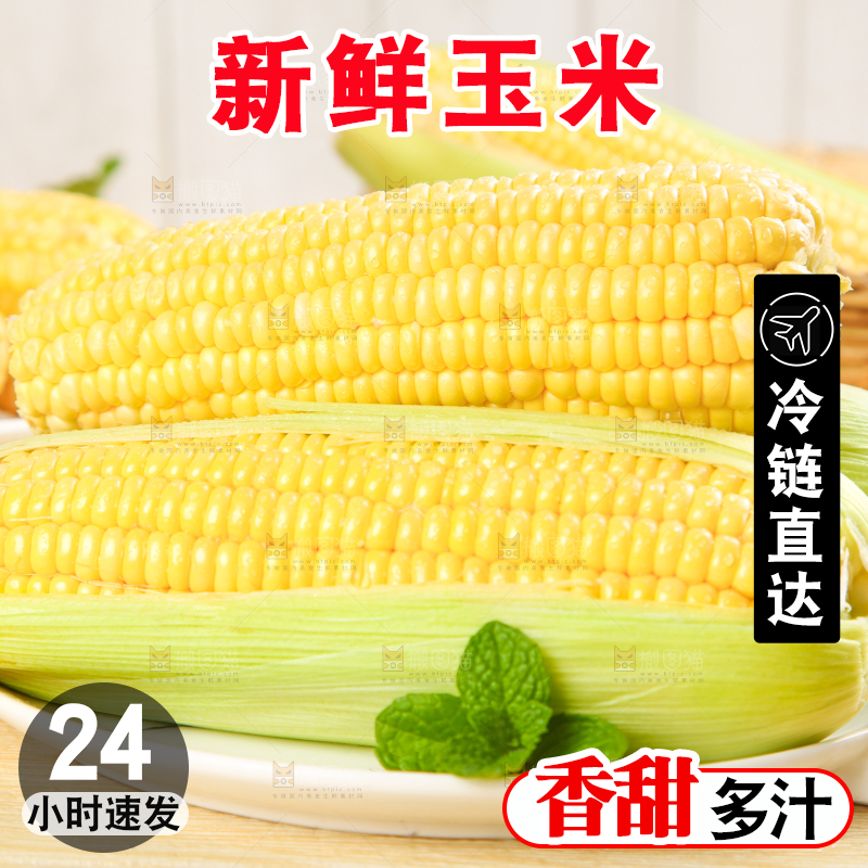 盘子里装着东北玉米