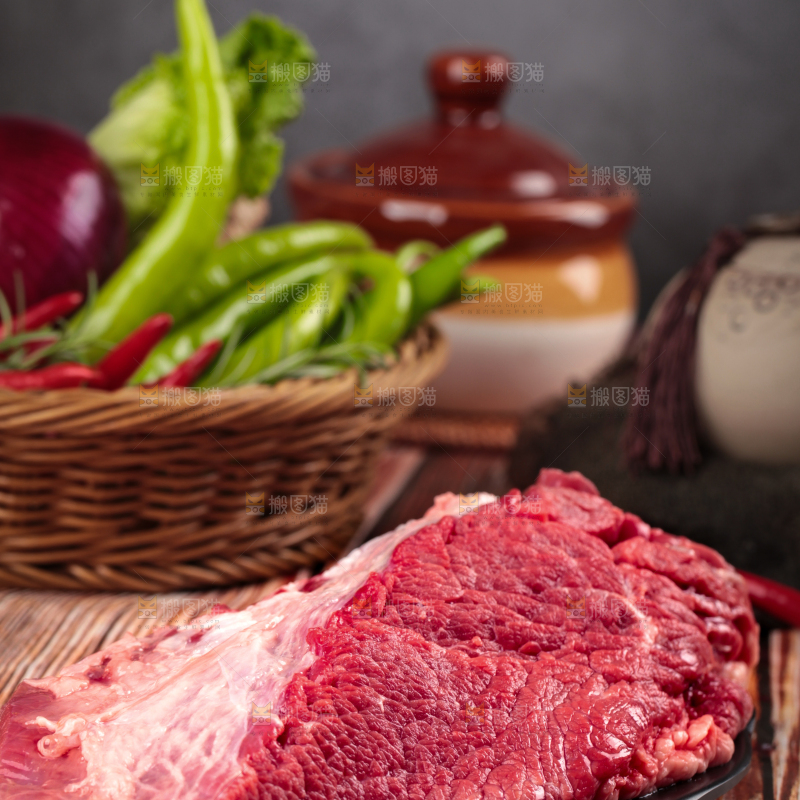 木底上的贵州土黄牛肉