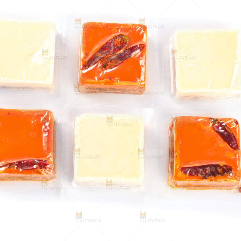 白底上的鸳鸯火锅底料