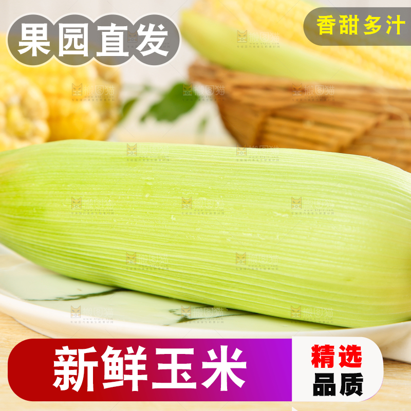 盘子里装着东北玉米
