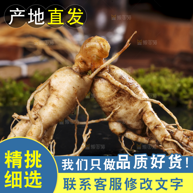 黑石板上的鲜参