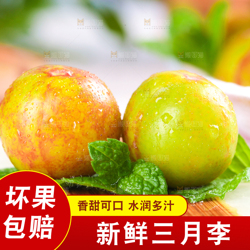 石板上放着酸脆三月李