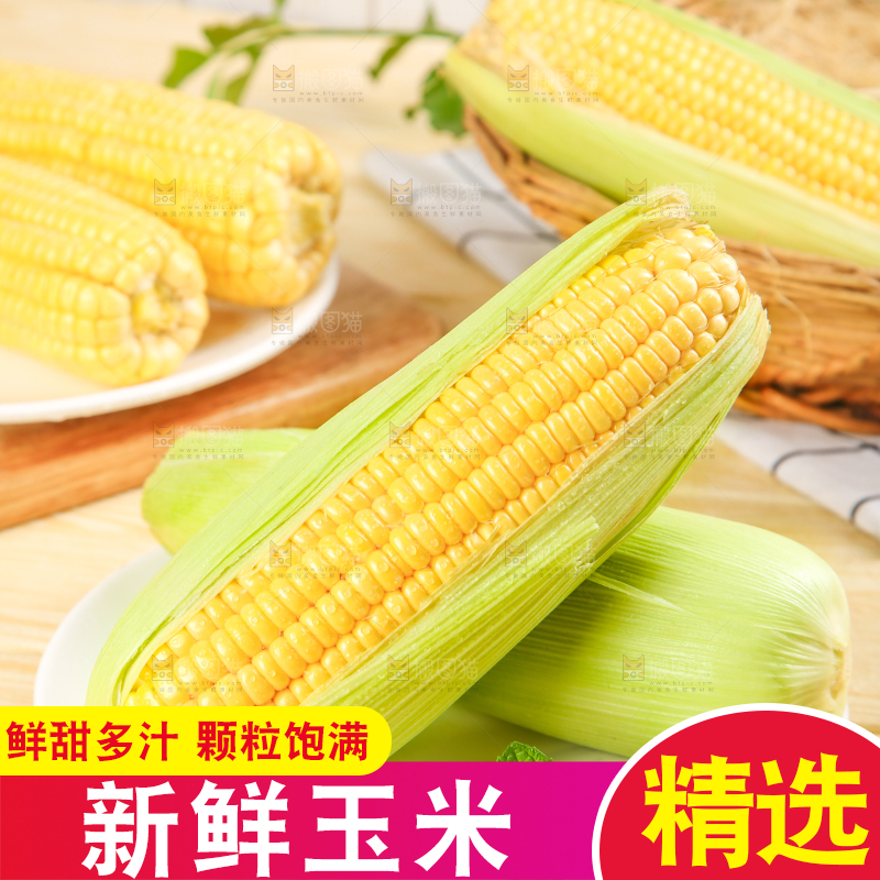 盘子里装着东北玉米