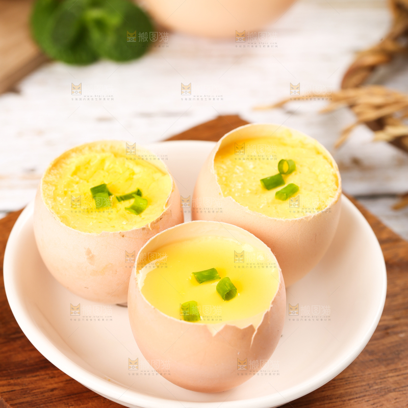 蛋壳里装着蒸鸡蛋