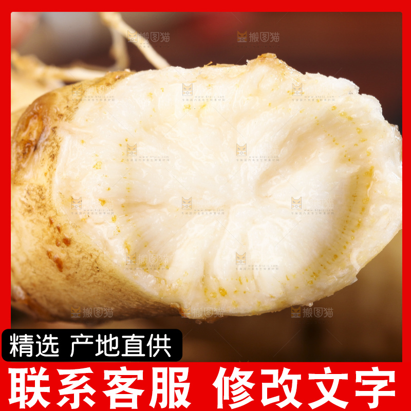 手拿掰开的人参