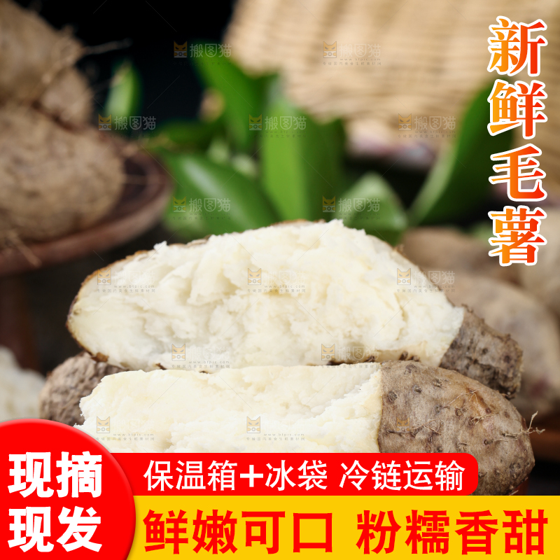 深底上放着一碗熟毛薯