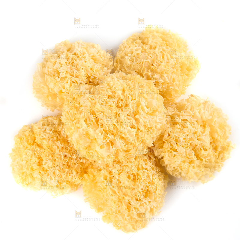 白底上放着雪银耳