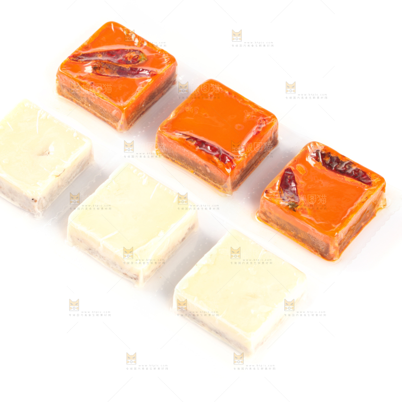 白底上的鸳鸯火锅底料