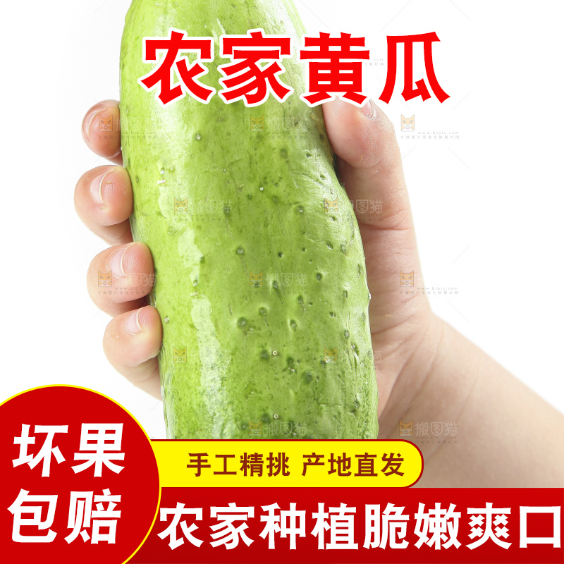 手上拿着水果黄瓜