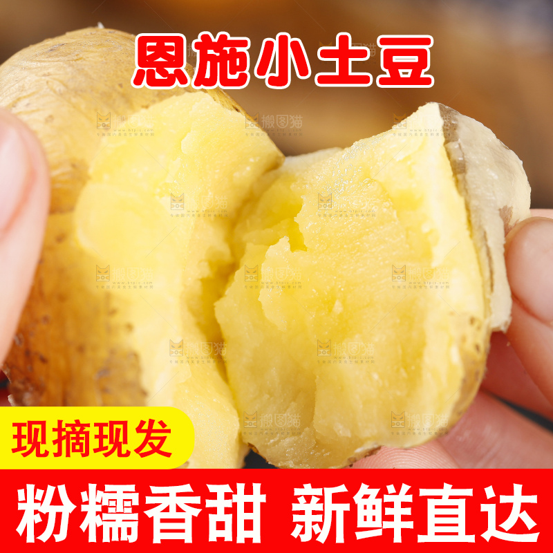 手里拿着迷你小土豆