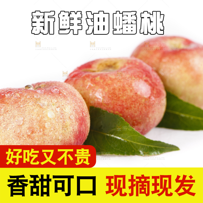 白底上的纽扣油蟠桃