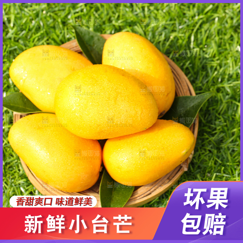 篮子里装着小台农芒