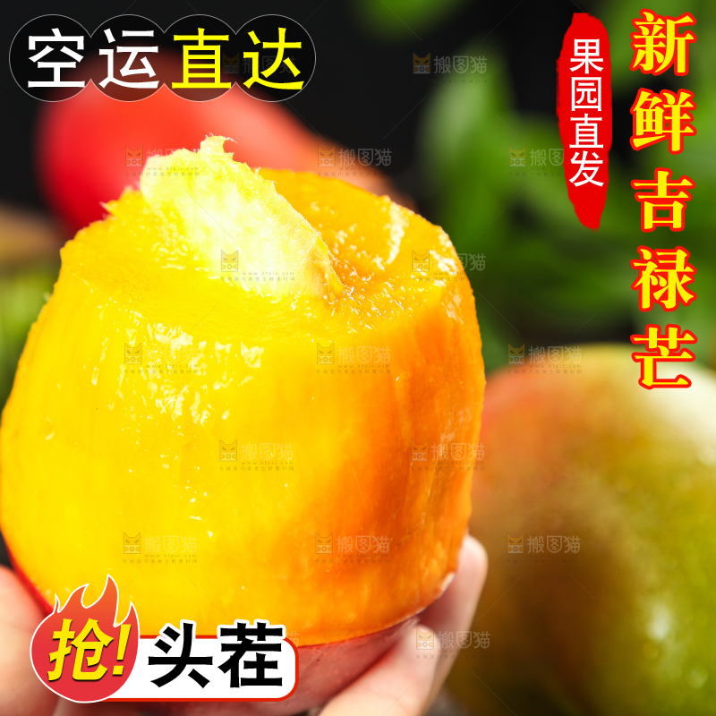 手里拿着新鲜芒果