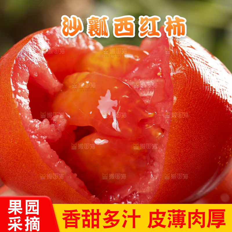 手里拿着大番茄