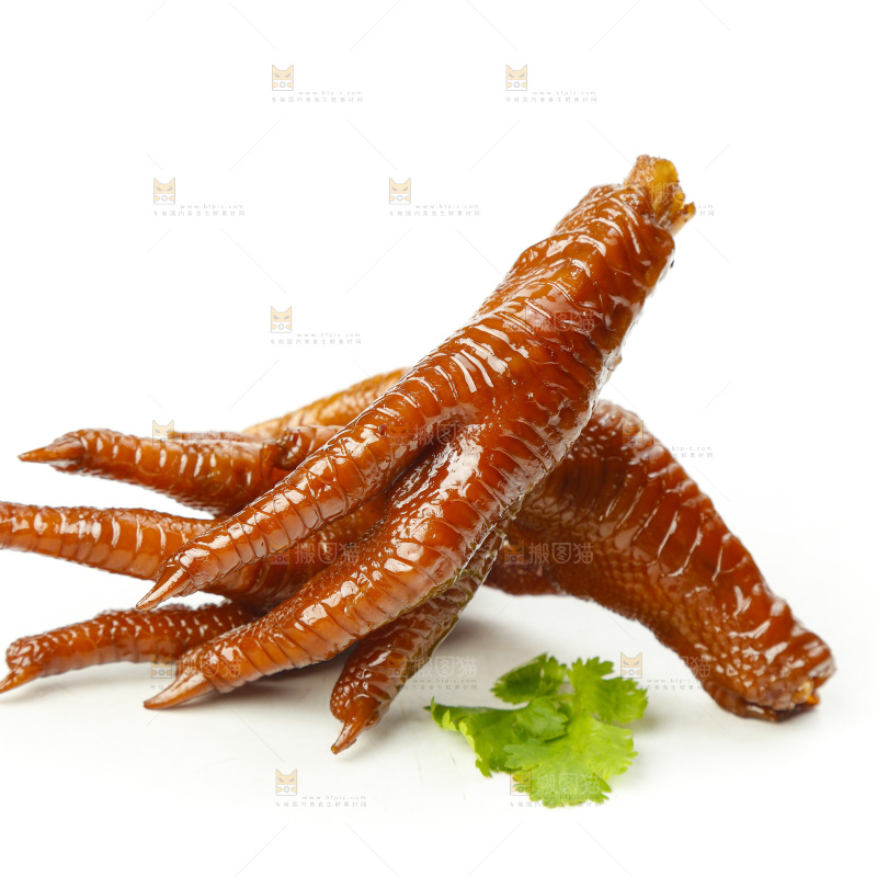 白底上的秘制鸡爪