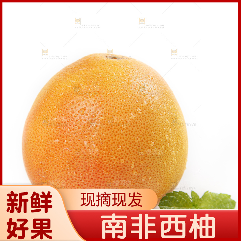 白底上的葡萄柚