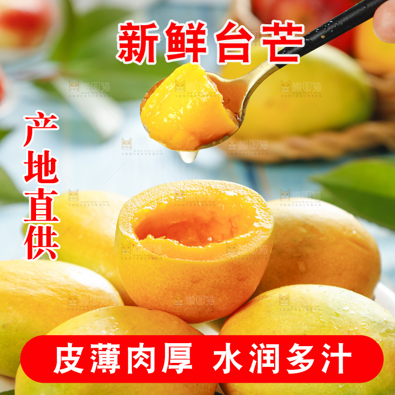 浅底上的海南小台农芒果