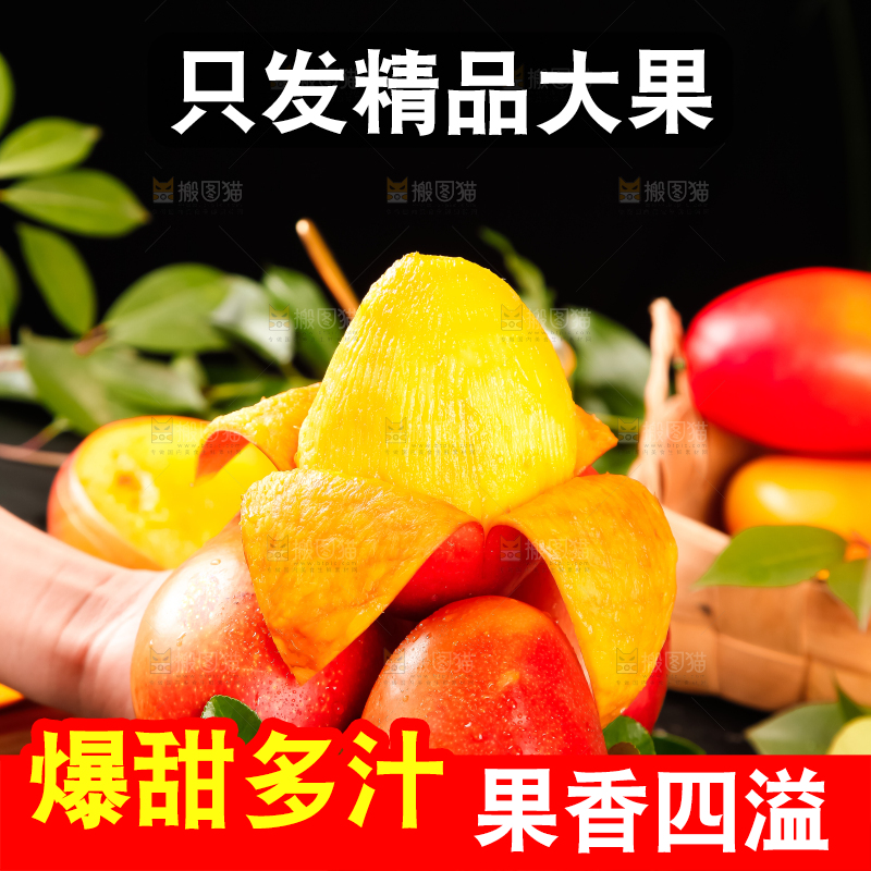 手里拿着吉禄芒果