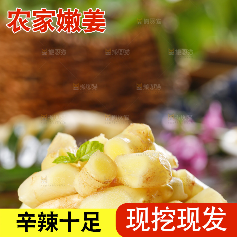 碗里装着嫩姜片