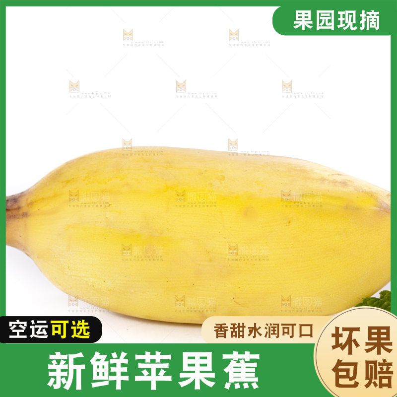 白底上的苹果香蕉