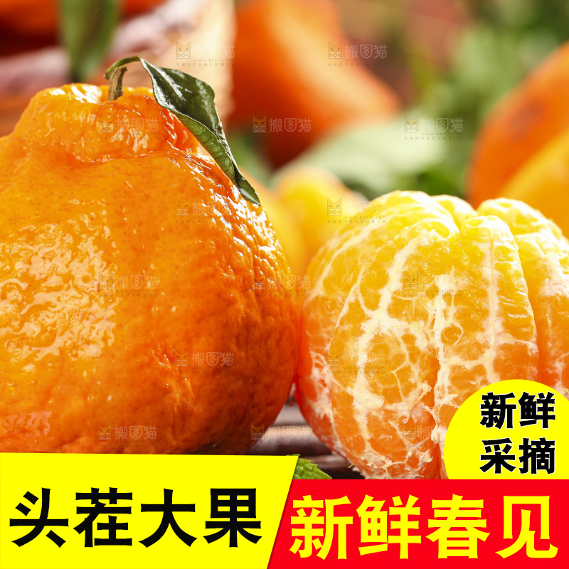 深底上放着春见橘柑