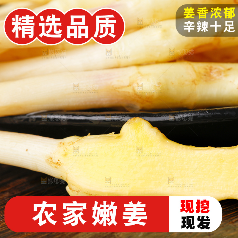 深底上的新鲜生姜