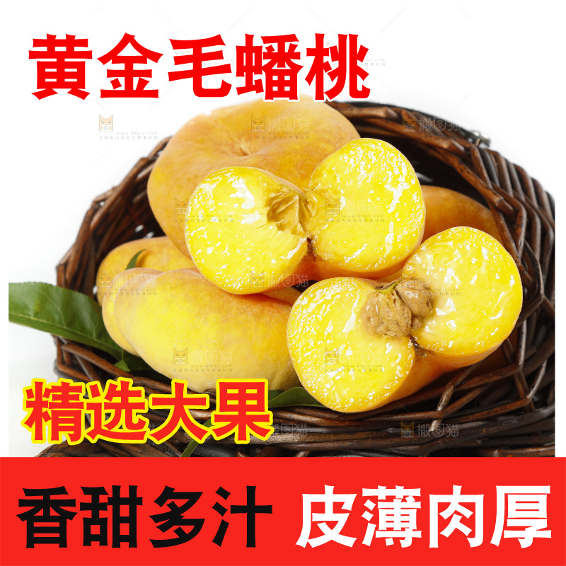 篮子里装着扁毛桃