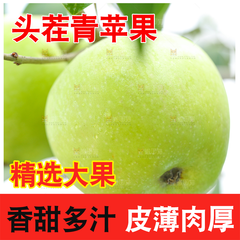 树枝上的青苹果