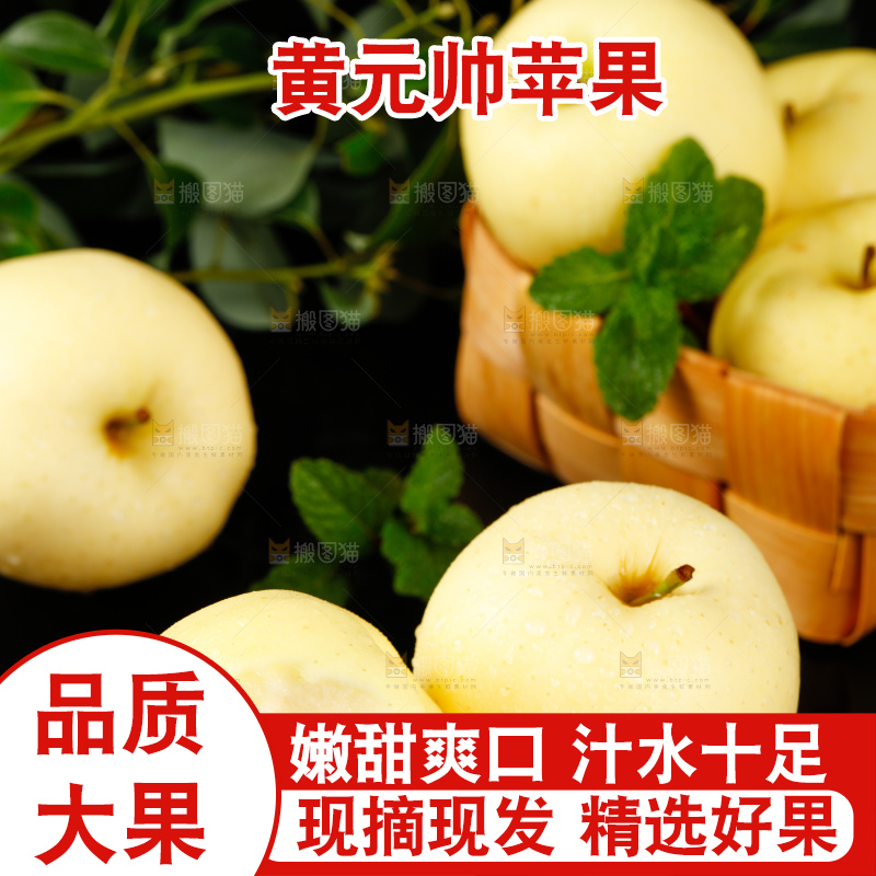 木底上的天水黄元帅苹果