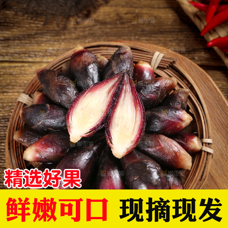 篮子里装着野生阳荷姜